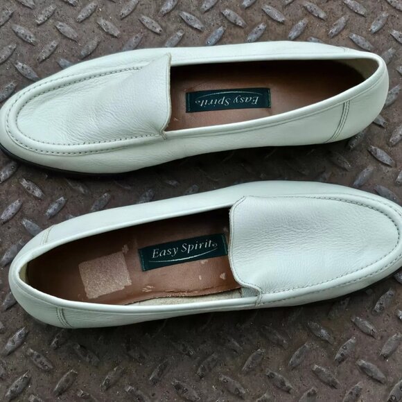 Easy Spirit Women Shoes White Leather Slip On Loafer Shoes Size 10 2A - Picture 3 of 9